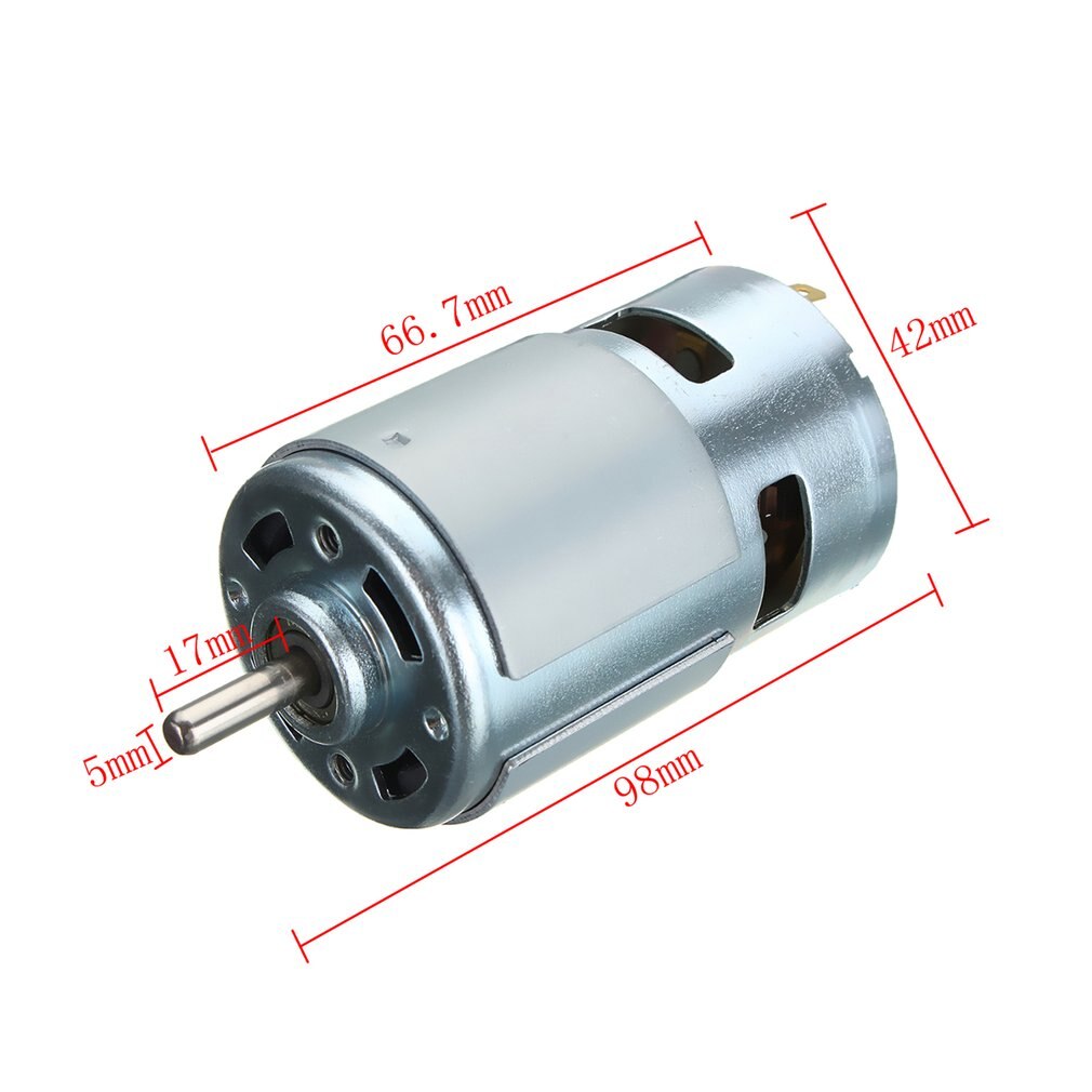 775 dc12v-24v 3500-9000 rpm motorkullager stort vridmoment hög effekt lågt brus likströmsmotor för elverktyg