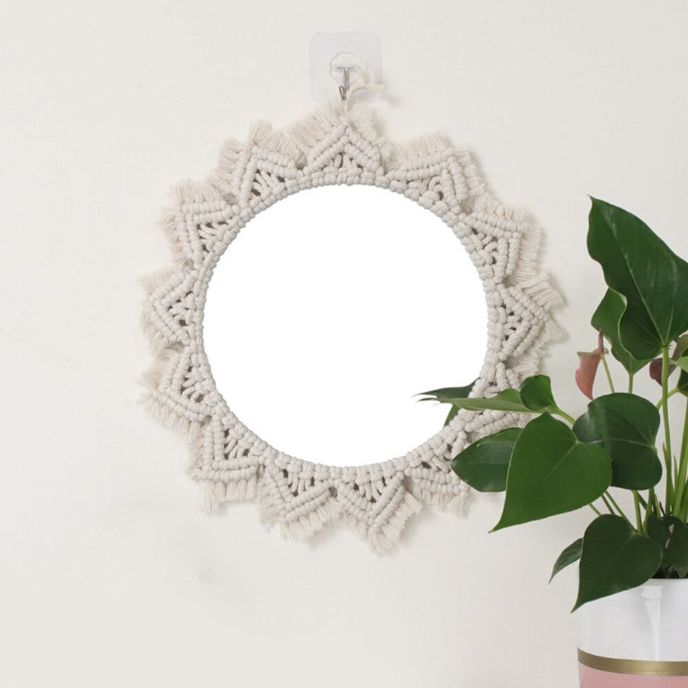 Wall Hanging Bohemian Round Macrame Cotton Rope Wall Art Boho Home Decor Hand-Woven Tapestry Wall Hanging Christmas: 04