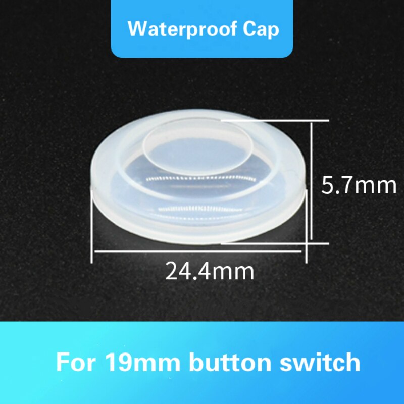 Capuchon étanche à bouton-poussoir en métal, 12mm 16mm 19mm 22mm 25mm 30mm, housse de protection en Silicone, anti-poussière: for 19mm