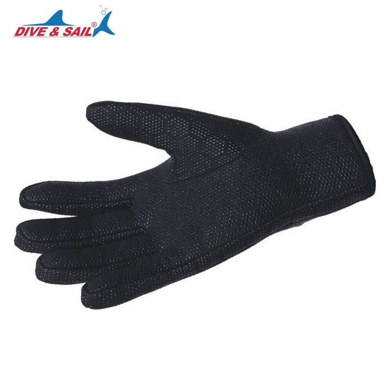 DIVE & SAIL 1.5mm Neopreen Anti-kras Scuba Dive Swim Handschoenen met Nylon Tape voor Winter Warm Zwemmen duiken Surfen Snorkelen