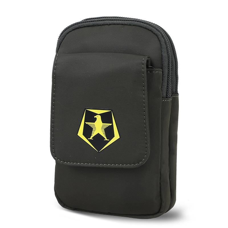 BJIAX Nylon Men 5.5 Inch Cell Mobile/Phone Case Bags Hip Belt Purse Waist Hook Coin Purse Bag: eagle printing