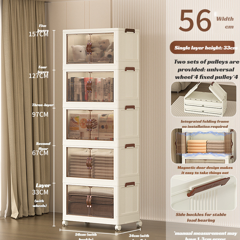 Armario plegable para el hogar, cajas de almacenamiento transparentes de plástico, cajas de almacenamiento para ropa, edredón, gabinetes de almacenamiento, gabinete de almacenamiento plegable: Emerald