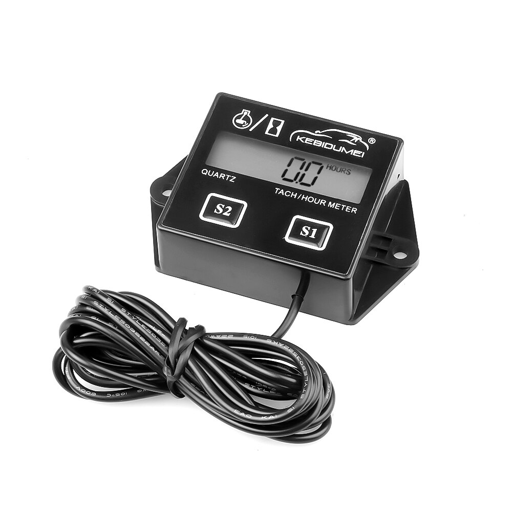 12v Tachometer Hour Meter guage Waterproof Digital Motorcycle Engine Tach Hour Meter for Motorbike Motor Boat