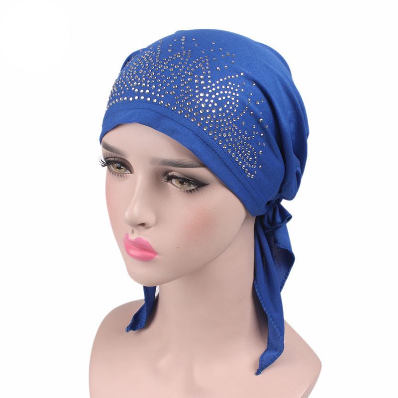 Vrouwen Kanker Hoed Chemo Innerlijke Cap Moslim Haaruitval Hoofd Sjaal Tulband Head Wrap Cover Stretch Beanie Indian Bandana Amira mode