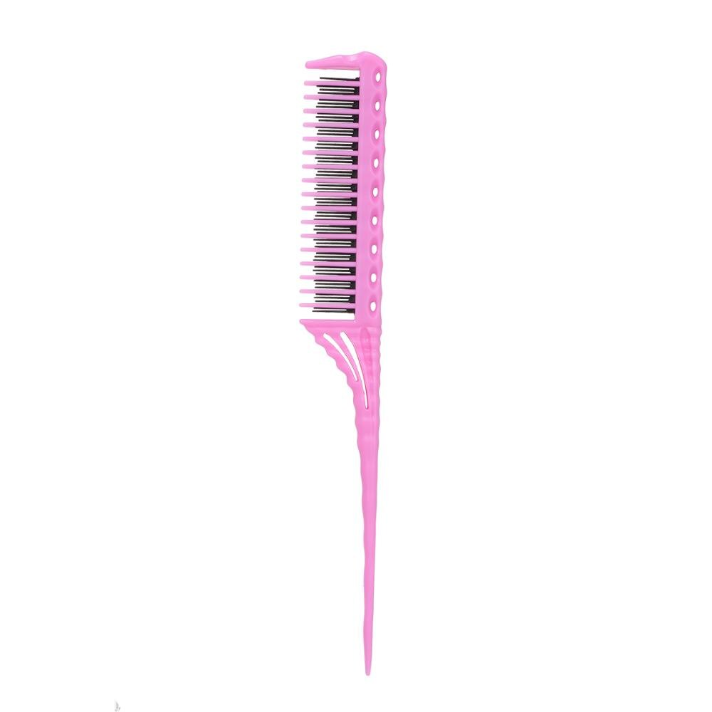 3-Row Teeth Teasing Comb Detangling Brush Rat Tail Comb Adding Volume Back Coming Hairdressing Combs: picture color