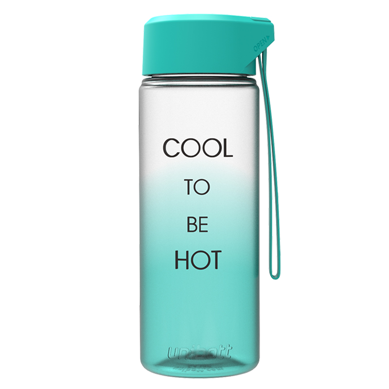 Unibott Protein Shaker Portable Motion My Tritan Water Bottle Bpa Free Plastic Outdoor Sports Camping 360ml Kids Fruits Drink: Green