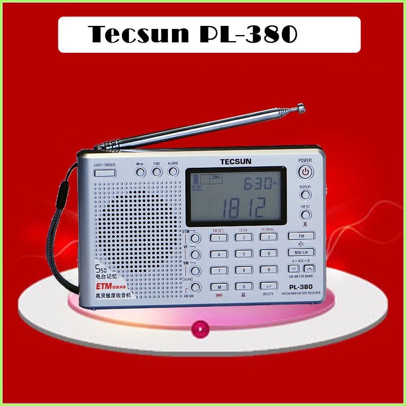 Tecsun PL-380 PL380 Volle Band Radio Digitale Demodulation Stereo PLL Tragbare Radio FM/LW/SW/MW DSP empfänger Internet Radio