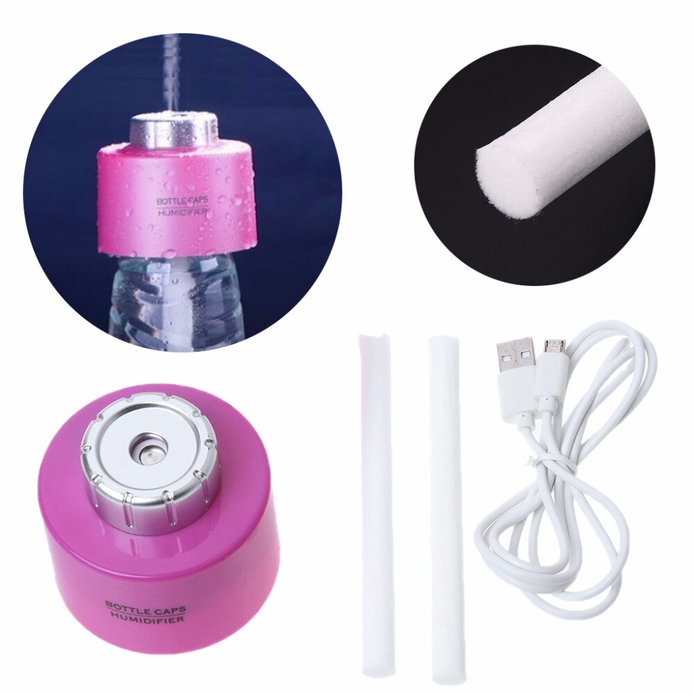 USB Mist Maker Portable Water Bottle Caps Mini Humidifier Aroma Air Diffuser