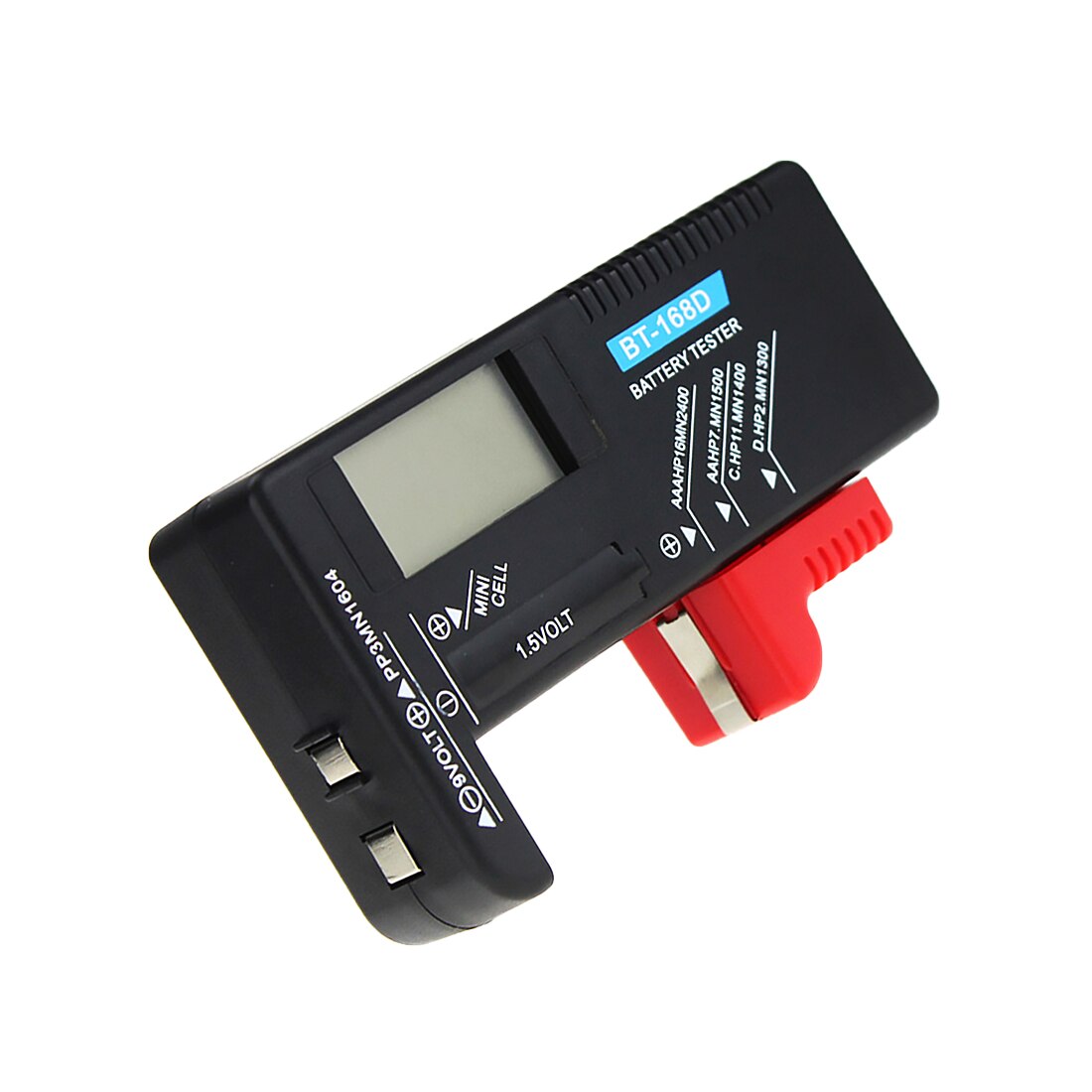 Digital batteritester voltkontroller for 9v 1.5v knappceller universal oppladbar aaa aa cd batteritestenhet spenning