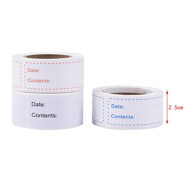 150Pcs/Roll Verwijderbare Tags Makkelijk Schoon Datum Diy Voedsel Opslag Thuis Keuken Lijm Koelkast Geen Residu Vriezer Label stickers