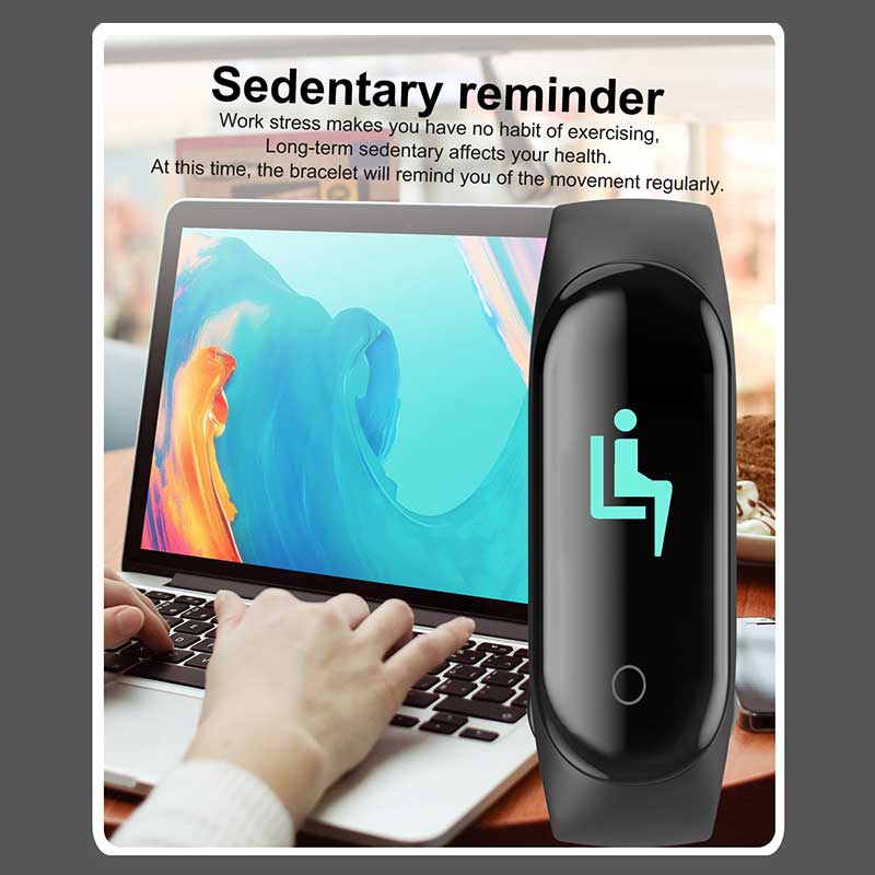 M4 Sports Pedometer for Running Smart Bracelet Step Counter and Bluetooth Waterproof Touch Screen Heart Rate Control Sports