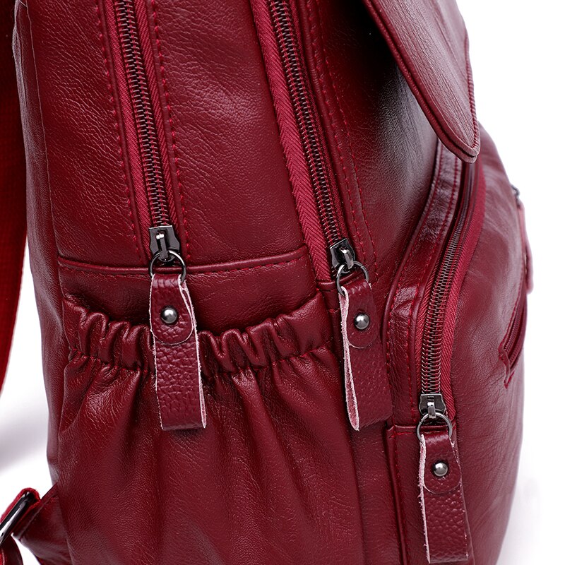 Lanières de luxe femmes sacs à dos de en cuir PU sac à dos femme sacs d'école pour fille grande capacité voyage Ba