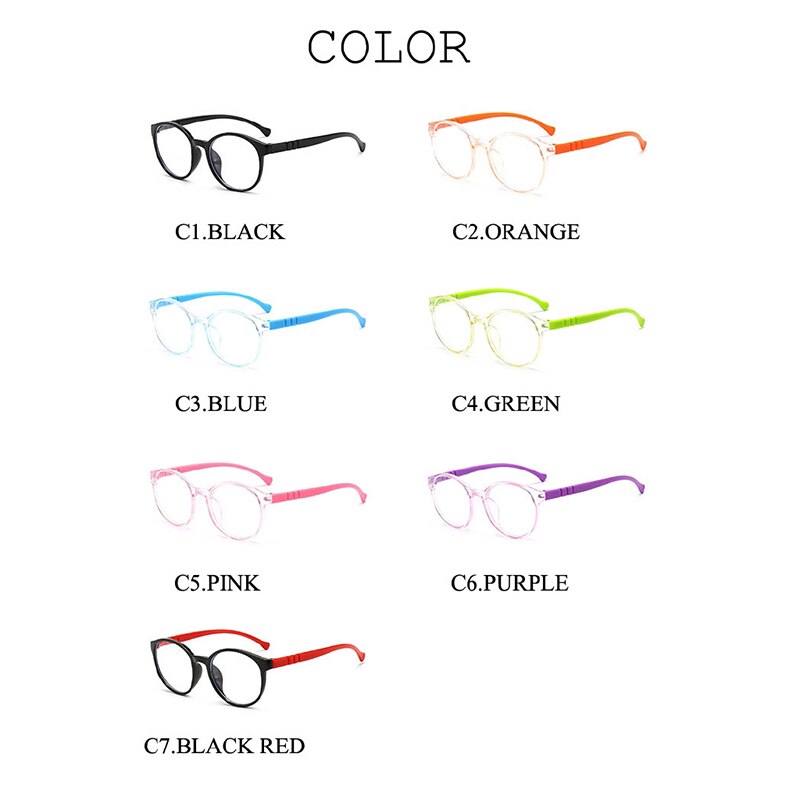 Lunettes de sécurité pour enfants, verres anti-lumière bleue, monture en Silicone, verres clairs, jeu vidéo, pour filles et garçons