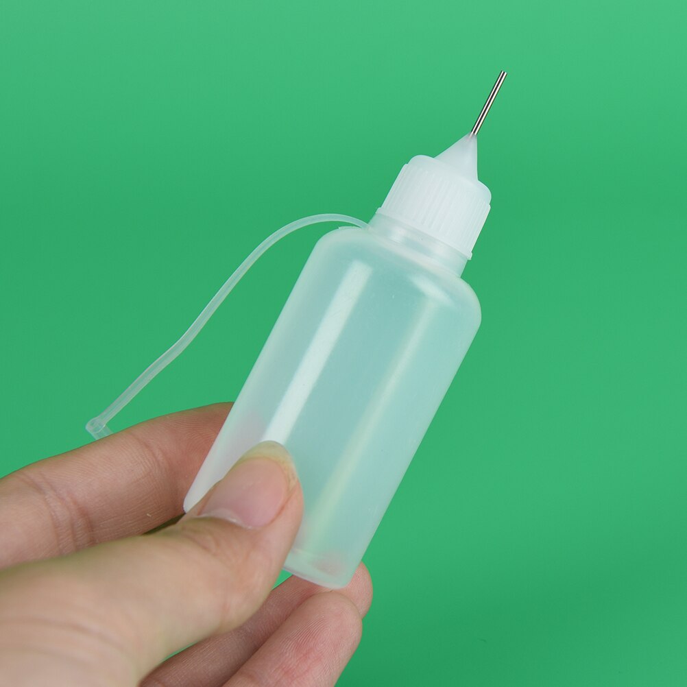 1 Pc 30 Ml Lege Squeezable Fles Naald Tip Naald Squeeze Lege Fles Metal Naald Cap Wit Plastic Dropper Flessen