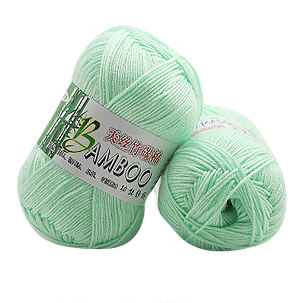 Tricot 30 # 100% coton de bambou, laine à tricoter, Crochet naturel doux, fil de 50g, pour tricoter maison, laine faite à la main