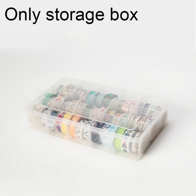 15 Grids Organizer Transparent DIY Detachable Office Stationery Storage Box Learning Art Supplies Washi Tape Crafts Plastic