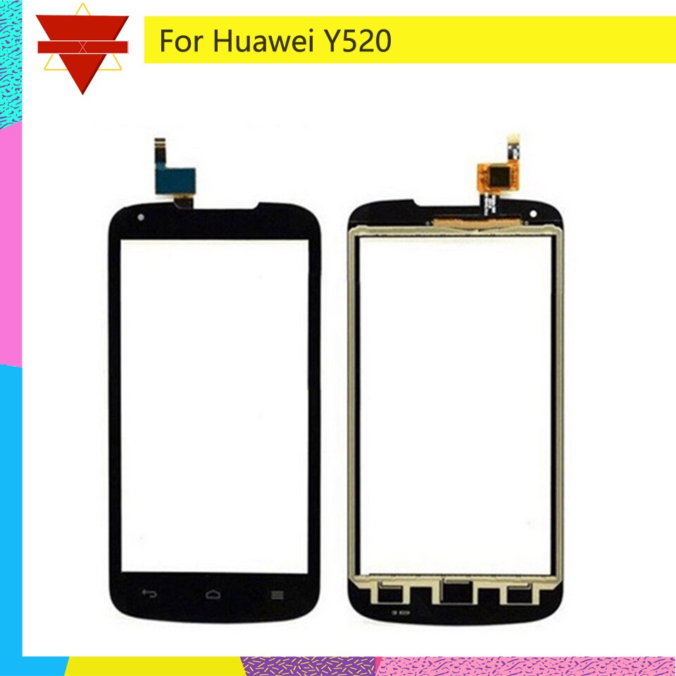 Écran tactile 4.5 pouces pour Huawei Y520, panneau de capteur de lentille en verre, pièces de rechange noir et blanc