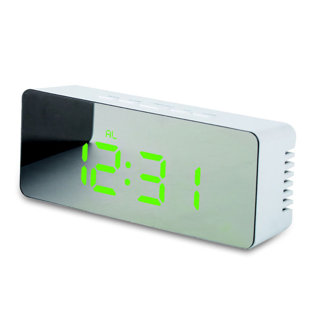 Digital Alarm Clocks Wall Clocks Hanging Watch Bedroom Snooze Table Clocks Calendar Electronic Clock Digital Clock Birthday: rectangle Green