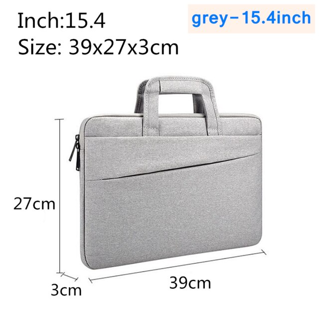 Funda protectora para ordenador portátil, maletín de negocios para Macbook Air Pro de 13,3, 14,1, 15,4 y 15,6 pulgadas, con forro de Apple: grey-15.4inch