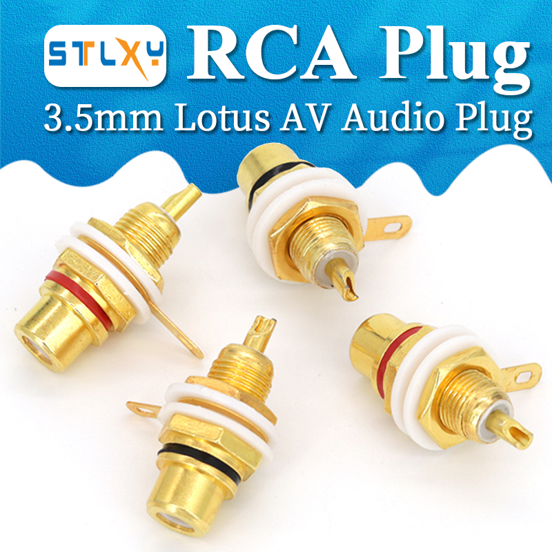 1 paar RCA Buchse Stecker Chassis Tafel montieren Adapter Audio- Terminal Stecker 3,5mm Stecker AV Stecker