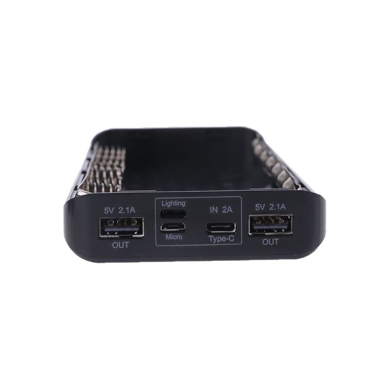 Coque double USB type-c pour batterie portable, Kit de bricolage 20000mAh 8x18650, étui de chargeur de batterie, Port Micro USB pour téléphones portables, accessoires 37MC