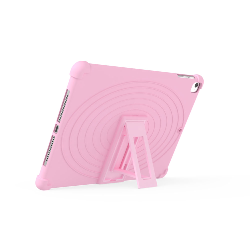 För ipad-fodral, mjukt silikonfodral för barn, surfplatta, för ipad 5th / 6th / 7th / 8th / 9th generationen, för ipad air 2- fodral, fundaskal: Elva / Rosa