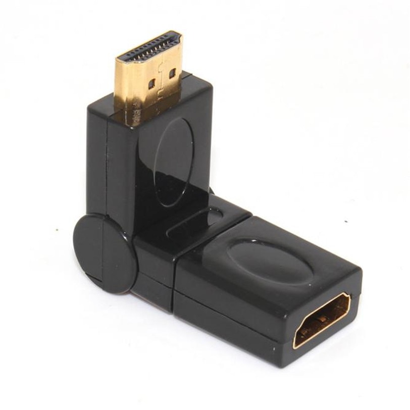 HDMI 1,4 Abgewinkelt Typ HDMI Männlich zu Weiblich 90 180 360 Grad Rotierenden Adapter Jul18 Professionelle Fabrik Preis