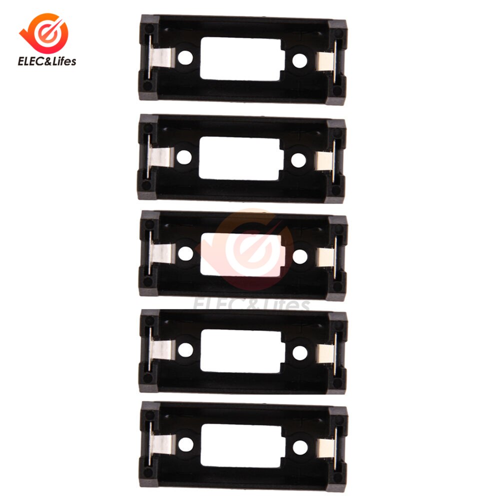 5Pcs DIY CR123 CR123A Lithium Battery Holder Case Box Clip Black for CR123A Li-ion battery socket holder
