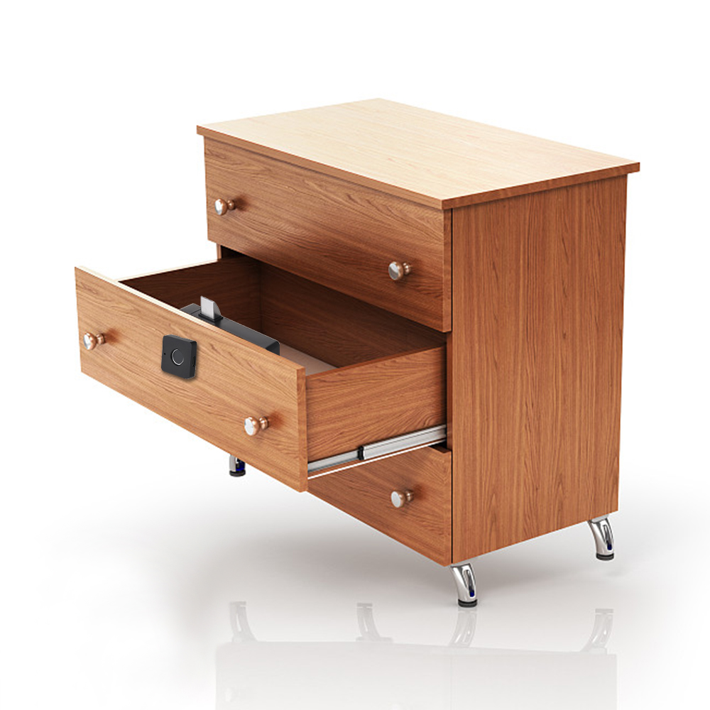 Smart Keyless Fingerprint Cabinet Lock Mini Portable Fingerprint Drawer Lock Office Drawer File Cabinet Biometric Electric Lock