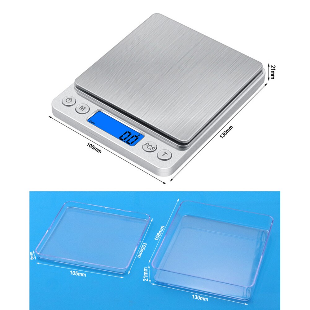 Kitchen Scale Precise LCD Digital Electronic Scale Pocket Mini Diet Gram Scale Cooking Weight Scales 0.1/0.01g