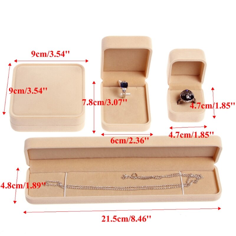 1Pcs Jewelry Box necklace bracelet Ring Storage Box Organizer Display Case Lovely pink girls