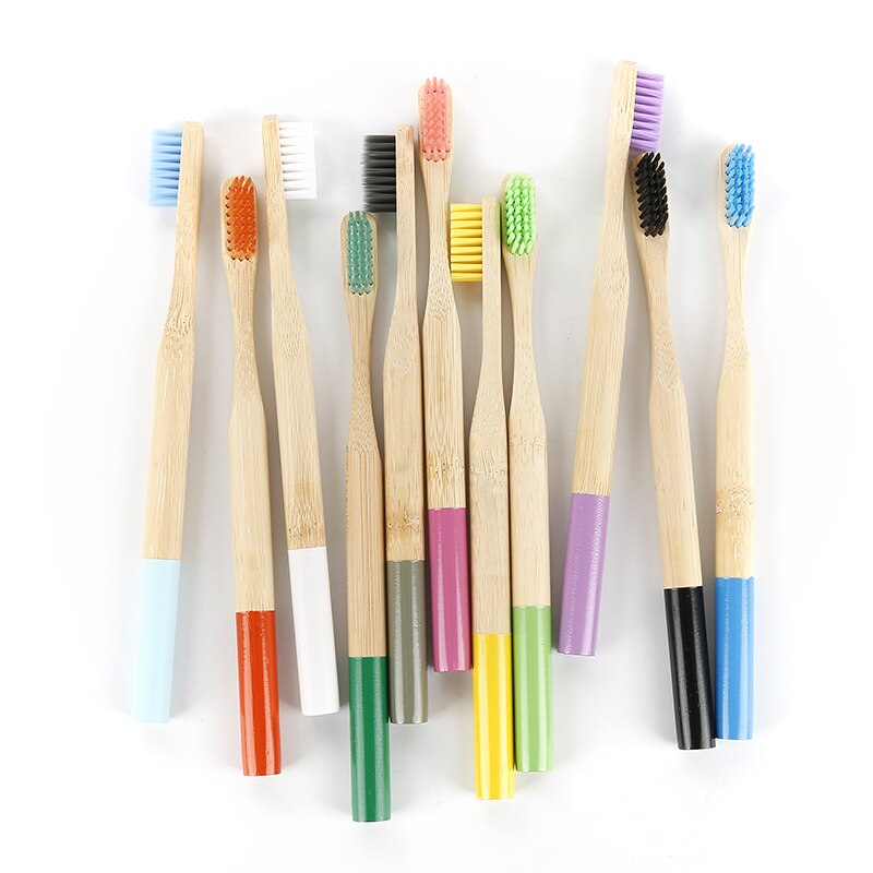 Milieuvriendelijke Natuurlijke Bamboe Houtskool Tandenborstel Zachte Haren Lage Carbon Houten Handvat Tandenborstel Oral Care
