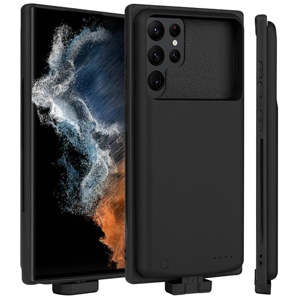 Portable Powerbank Case For Samsung Galaxy S22 Ultra Battery Charger Cases 5000mAh External Battery Power Bank Charging Cover