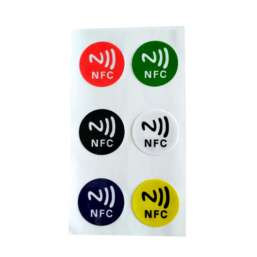 6 stk/parti nfc tagger klistremerker nfc 213 merkelapp rfid stikkord kort selvklebende nøkkelbrikker llaverostoken patrulje