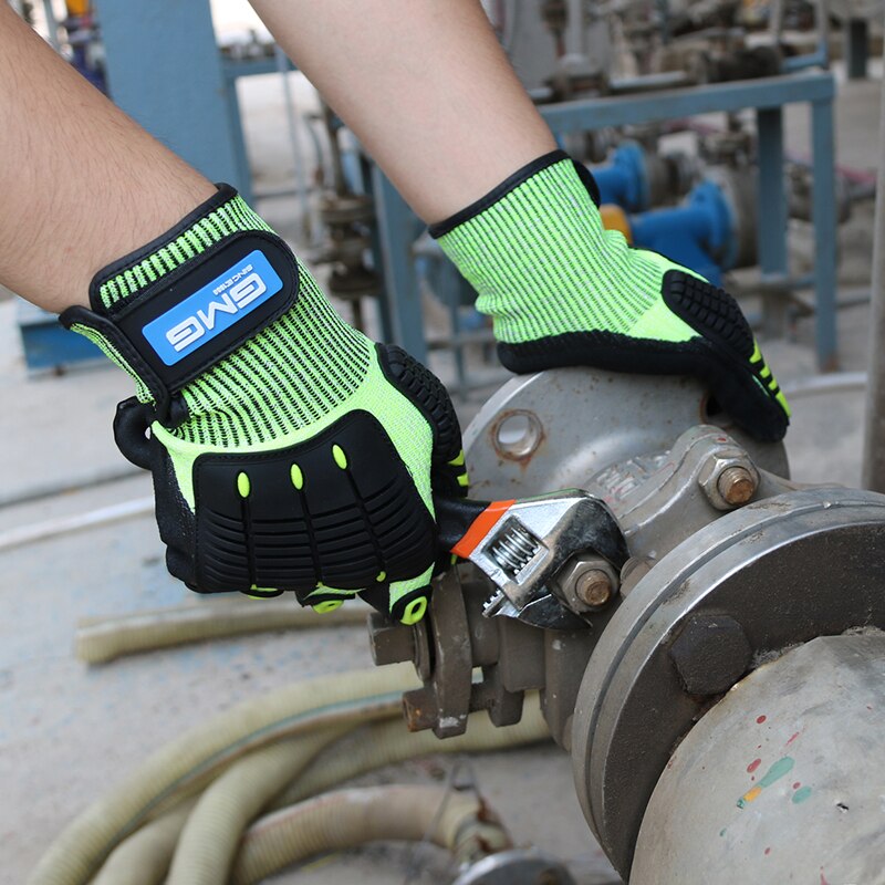 Skærebestandige handsker anti stødabsorberende mekanik slagfast gmg tpr sikkerhedsarbejdshandsker anti-vibrationsolietæt