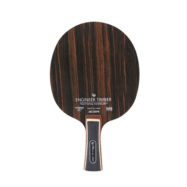 Raquette de Tennis de Table, plaque de fond à 5 plis, palette de Ping-Pong à longue poignée, accessoires de Tennis de Table, batte: Ebony