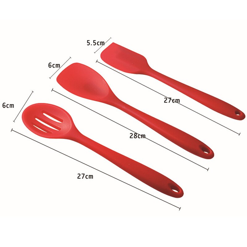 Kitchen Silicone Non-stick Cooking Spoon Spatula Ladle Egg Beaters Utensils Dinnerware Set Cooking Tools Accessories