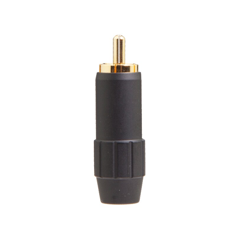 Clavija RCA de cobre HiFi chapada en oro de 24K, conector RCA de cobre con cabeza de loto, cable de 8mm, HiFi MPS Flat-8B