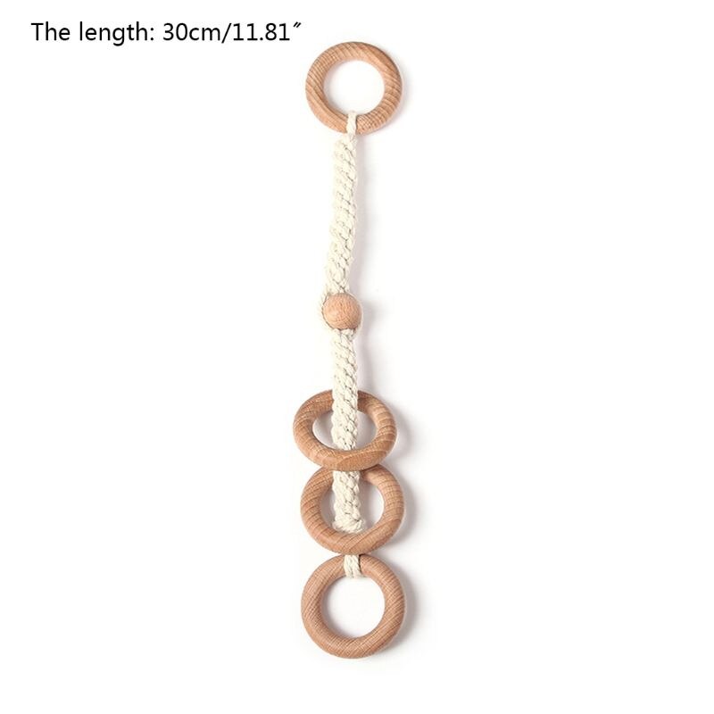 Bébé nordique gymnase cadre pendentif bois support Crochet dentition soins infirmiers suspendus jouer jouet R2JF