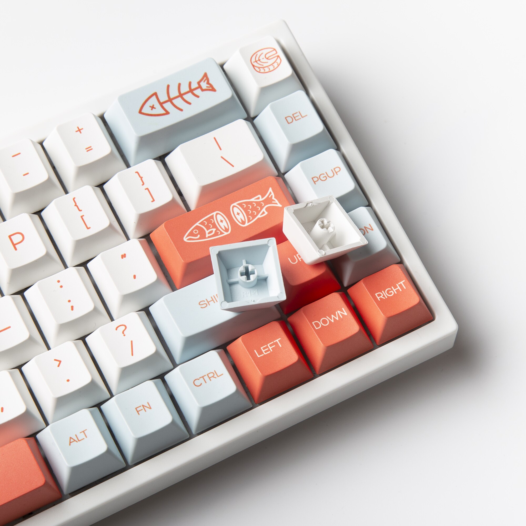 141 Keys/set GMK Salmon Keycaps PBT Dye Subbed Keycaps Cherry Profile for MX Switch GMMK Pro Mechanical Keyboard GMK Key Caps