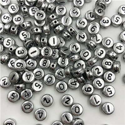 100pcs Alphabet Beads Mixed Letter Beads For Bracelet Accessories DIY Jewelry: Color 7