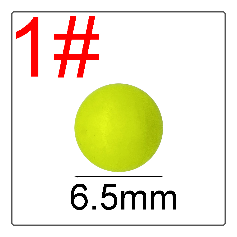 1 # -10 # Boule flottante EPS, boule en mousse, haricots accrocheurs, boule flottante modifiée, bouée sphérique, équipement de pêche, couleurs vives: vert clair