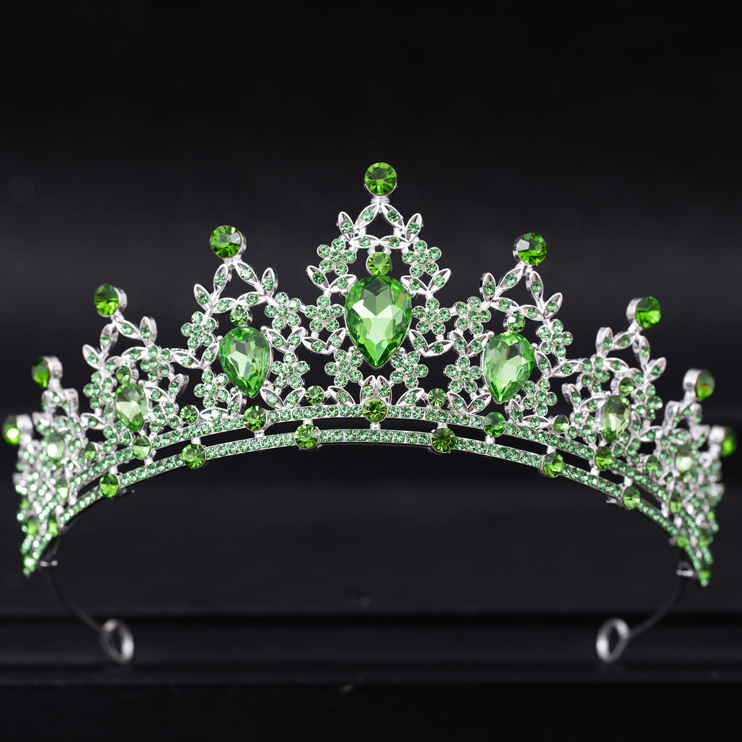 Accessoires pour cheveux de mariage, couvre-chef, bijoux de tête, diadème de cheveux de mariage, couronne de diadème de mariée en cristal, couleur argent, diadème en voile: YELLOW