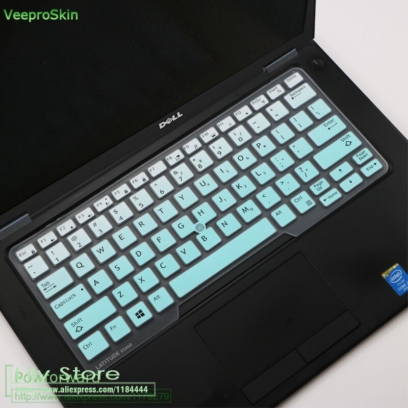 For Dell Latitude 7490 3340 E3340 E5450 E5470 E7450 14 inch Laptop Notgebook Keyboard Cover Protector Skin: fademint