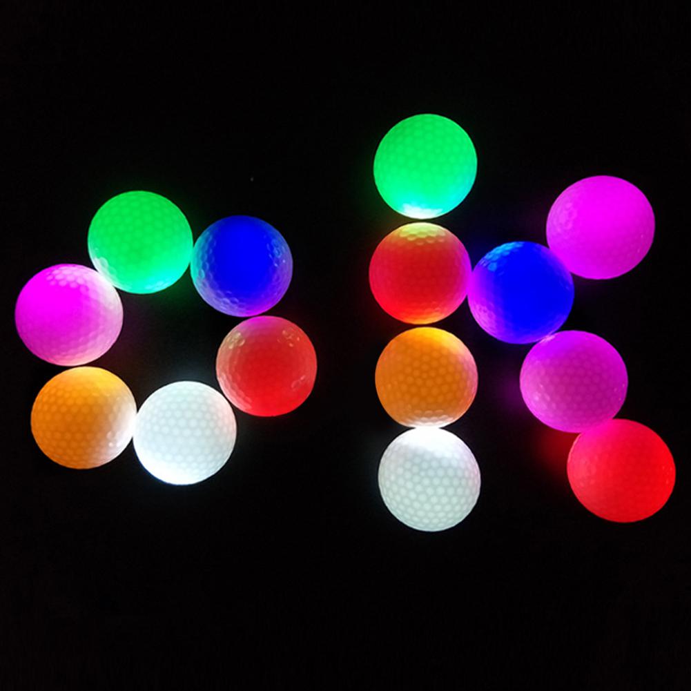Synthetic Rubber Golf LED Luminous Ball Multi-color Permanent Bright Ball