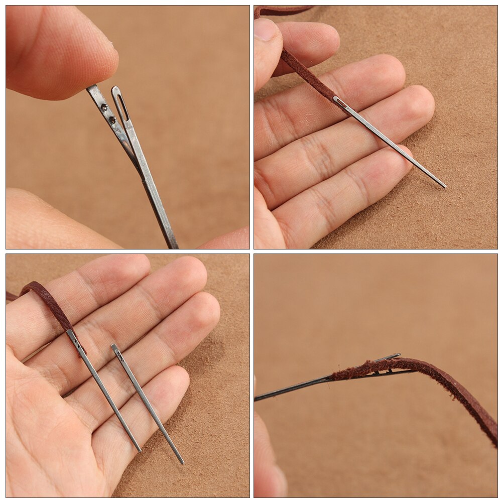 5pcs Useful Weaving Leather Thread Needle Braiding Leather Rope DIY Needles