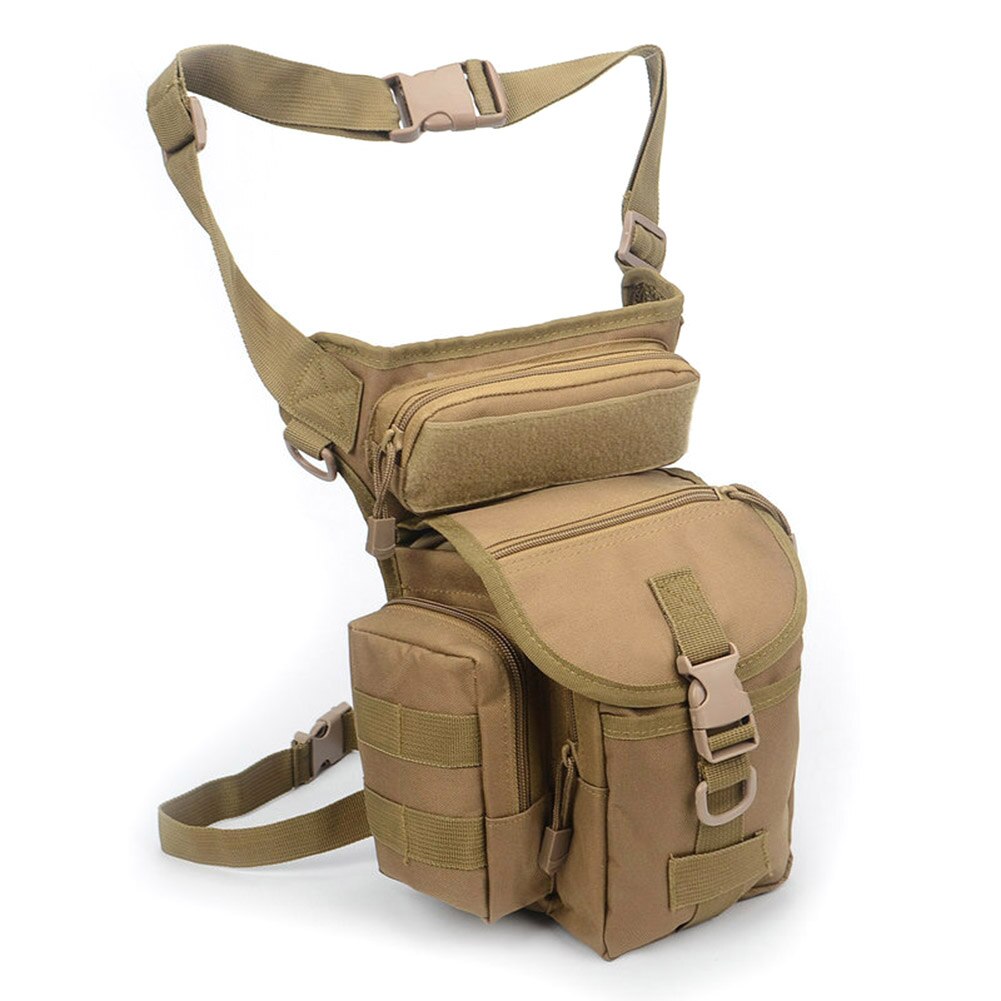Male Motorcycle Hip Thigh Waist Pack Leg Portable Outdoor Bag Pouch: Brown