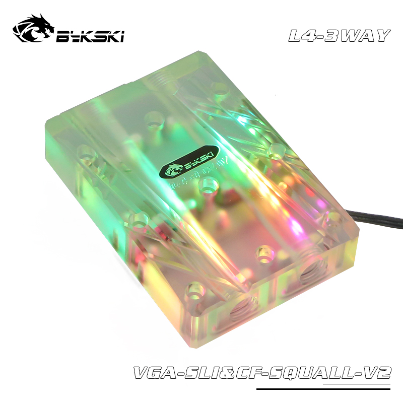 Bykski Graphics Card GPU Waterway Connection Adjustment Bridges Water Block Quad GPU 40mm SLI/CF Connection Bridge For Graphics