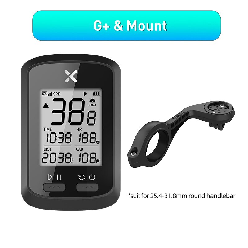 Xoss g+ gps sykkelcomputer trådløs sykkelspeedometer landeveissykkel mountainbike vanntett bluetooth ant+ kadenshastighet sykkelcomputer: Oransje