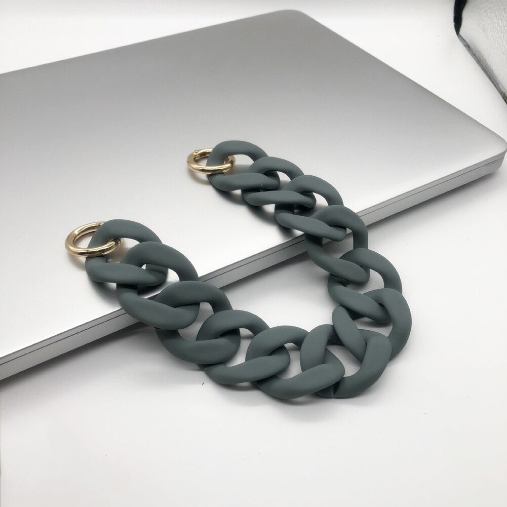 Bag Acrylic Resin Chain 1 PC Handbag Chain Detachable Bag Accessory 30cm/41cm Bag Strap Replacement Shoulder Strap: Green / 30cm